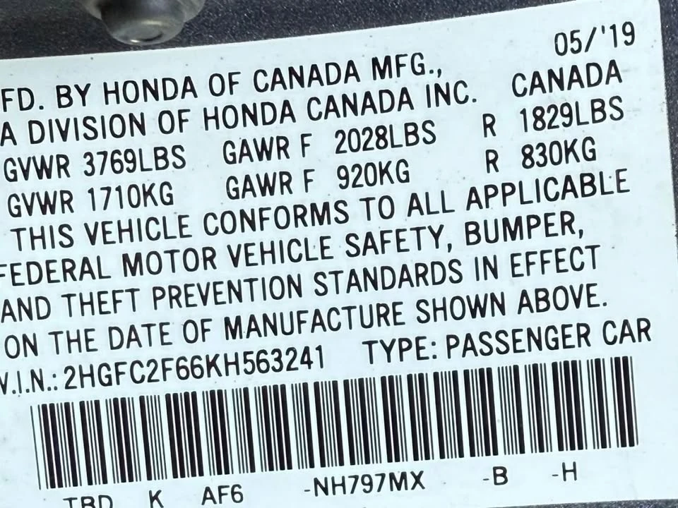 2019 Honda Civic 10th Gen - Image 17 of 20