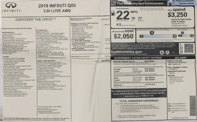2019 Infiniti Q50 - Image 6 of 21