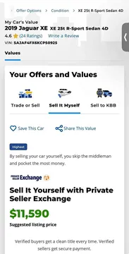 2019 Jaguar XE XE 25t R-Sport Sedan 4D