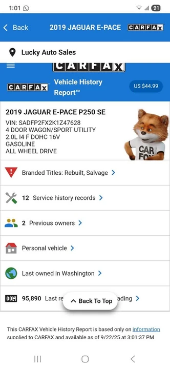 2019 Jaguar E-Pace - Image 16 of 16