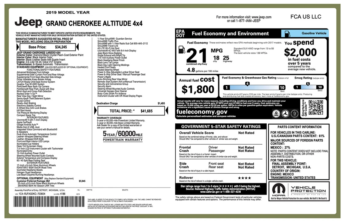 2019 Jeep WK2 Grand Cherokee - Image 2 of 10