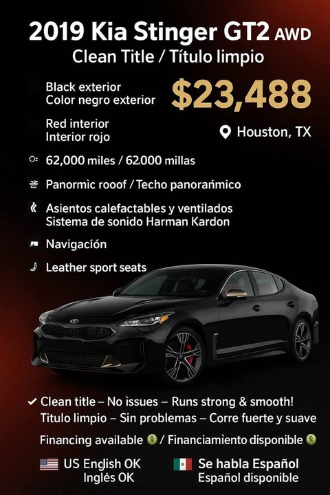 2019 Kia Stinger GT - Image 18 of 18
