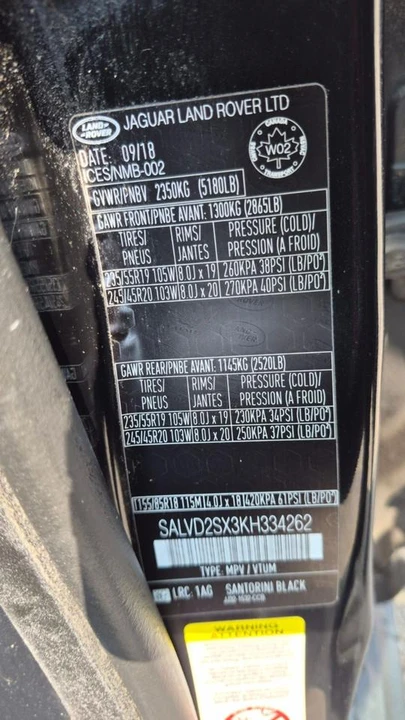 2019 Land Rover Range Rover Evoque 2nd Gen - Image 19 of 20