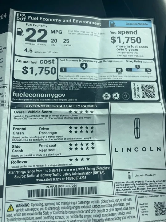 2019 Lincoln Nautilus - Image 12 of 15