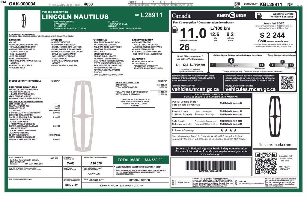 2019 Lincoln Nautilus - Image 2 of 12