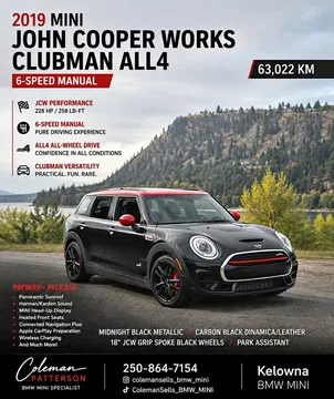 2019 MINI Clubman JCW ALL4