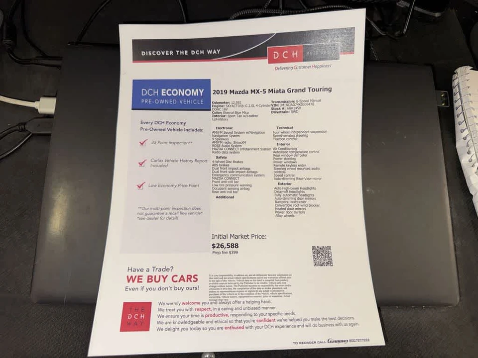 2019 Mazda ND MX-5 Miata - Image 13 of 31