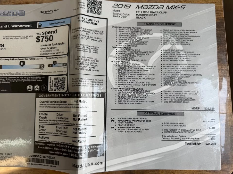 2019 Mazda ND MX-5 Miata - Image 18 of 18