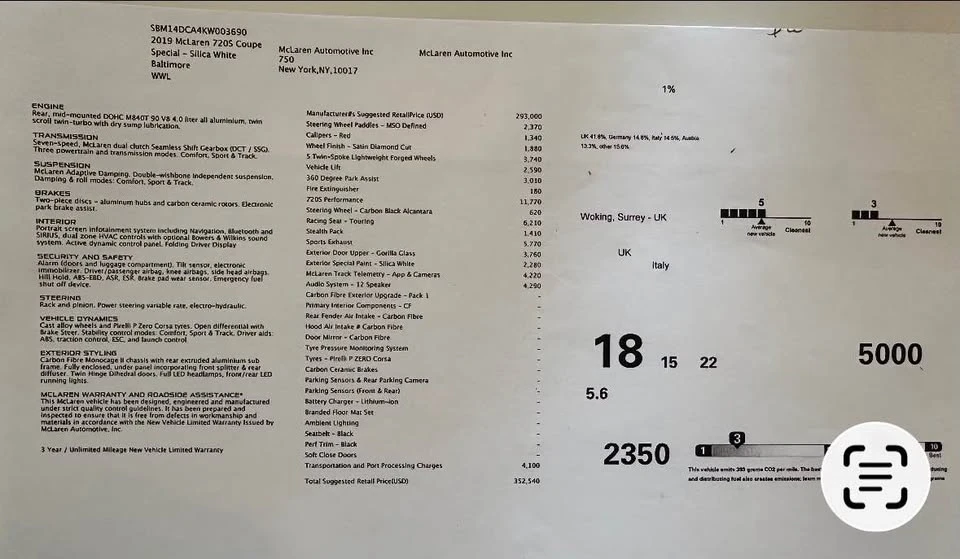 2019 McLaren 720S - Image 16 of 16