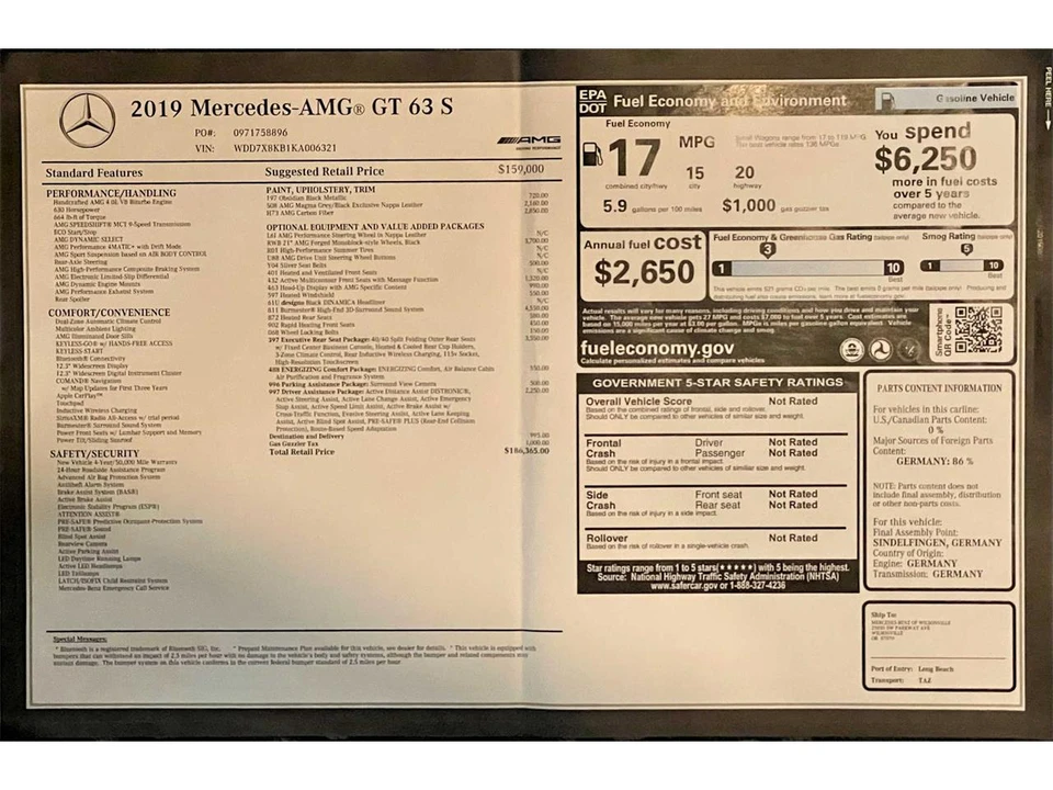2019 Mercedes-Benz X290 AMG GT 63 & 63 S - Image 22 of 22