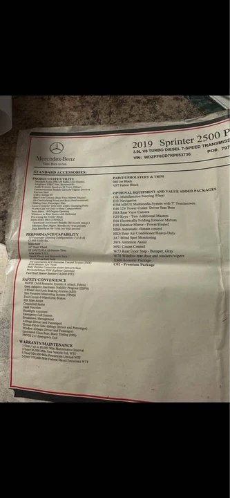 2019 Mercedes-Benz VS30 Sprinter - Image 16 of 16