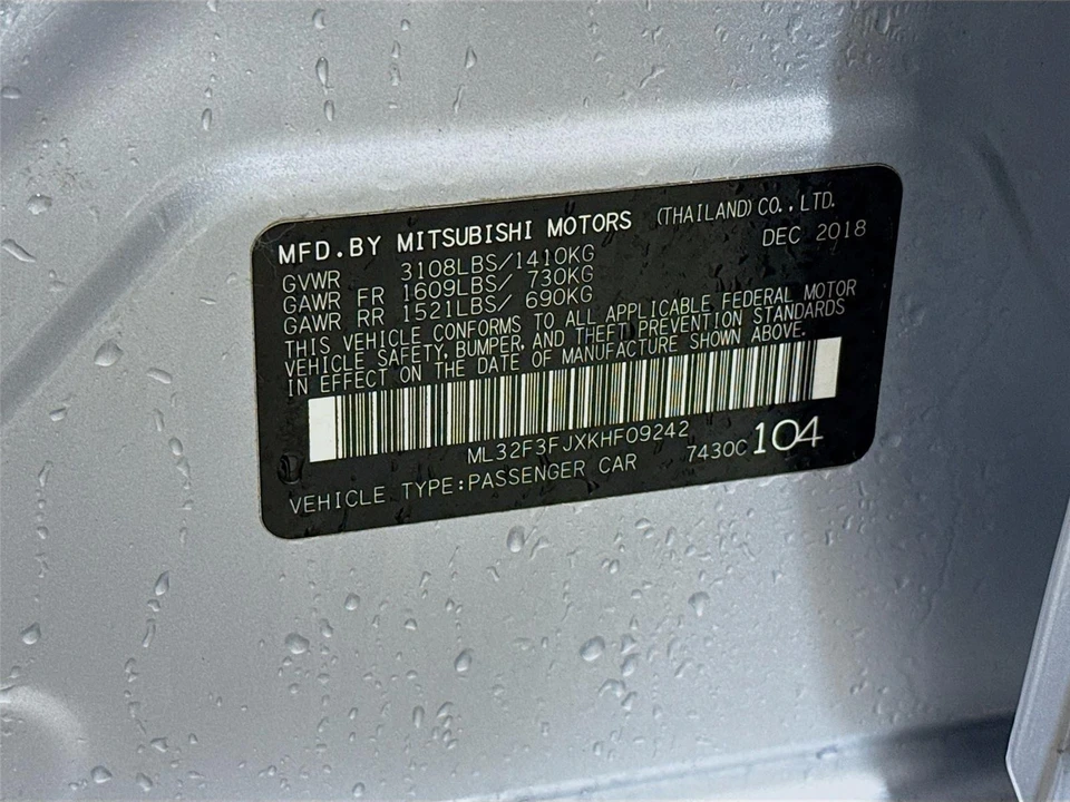 2019 Mitsubishi Mirage 6th Gen - Image 13 of 14