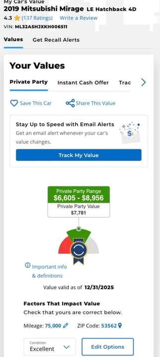 2019 Mitsubishi Mirage 6th Gen - Image 18 of 20