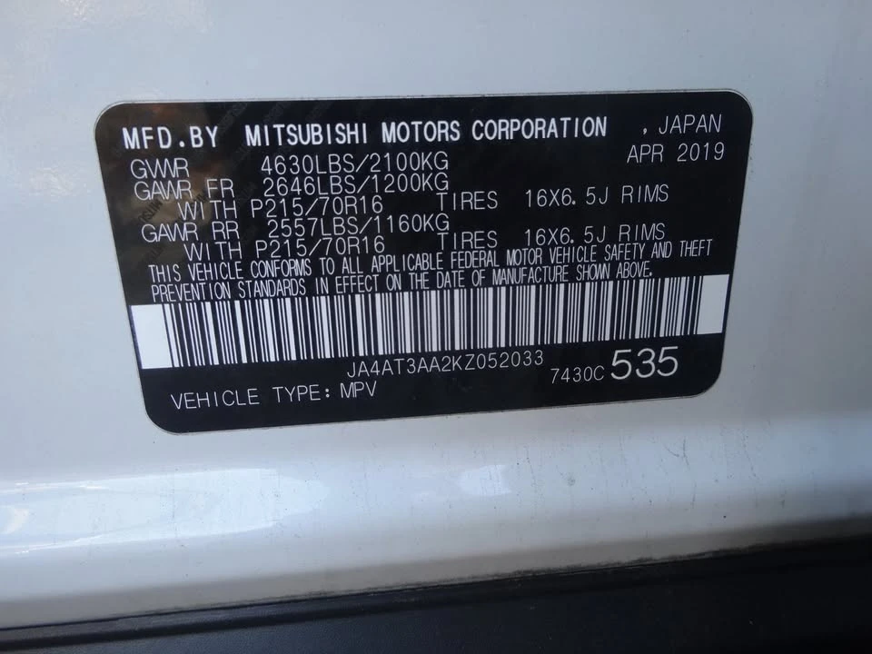 2019 Mitsubishi Eclipse Cross - Image 9 of 20