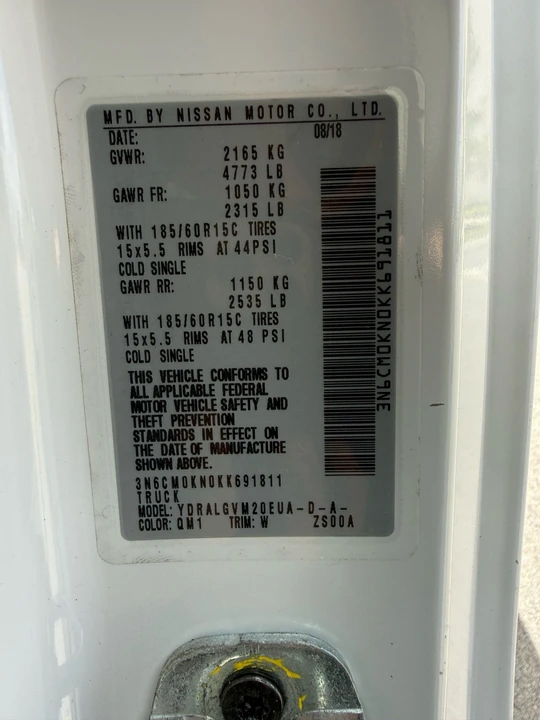 2019 Nissan NV1500 - Image 22 of 22