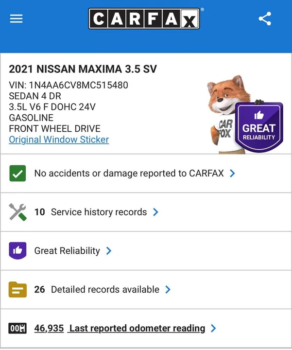 2019 Nissan Maxima 8th Gen - Image 13 of 13