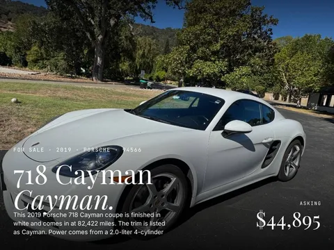 2019 Porsche 718 Cayman Cayman