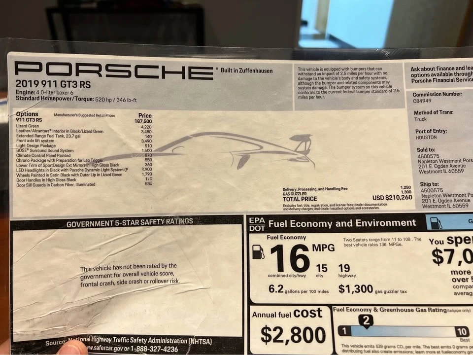 2019 Porsche 991 GT3 RS - Image 8 of 8