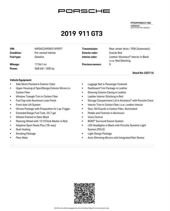 2019 Porsche 991 GT3 - Image 2 of 20