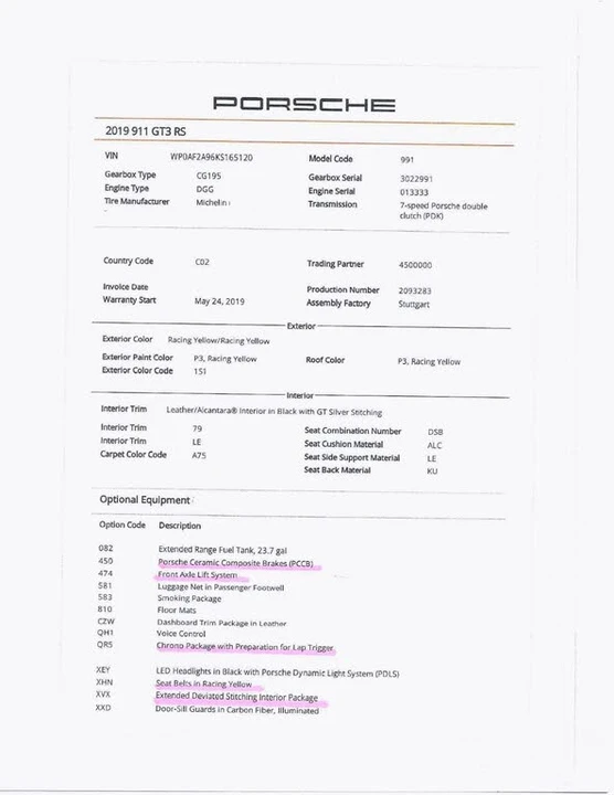 2019 Porsche 991 GT3 RS - Image 25 of 31