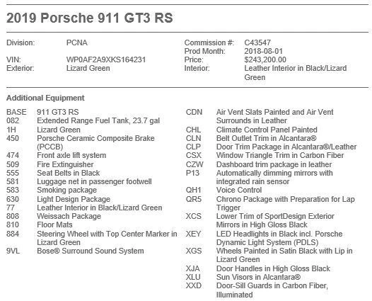 2019 Porsche 991 GT3 RS - Image 11 of 11