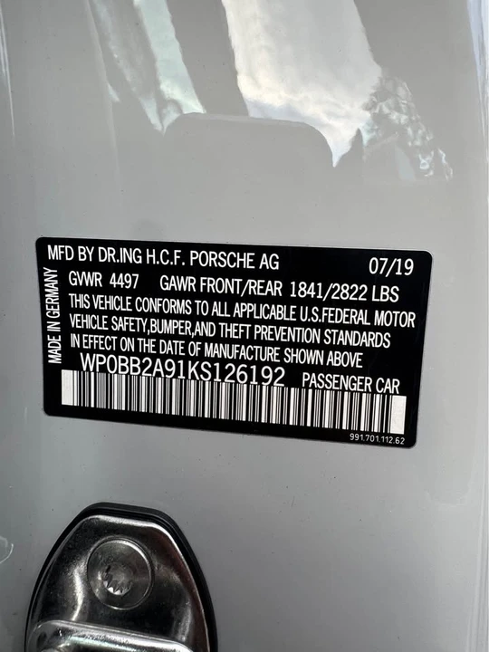 2019 Porsche 991 Targa 4 GTS - Image 13 of 13