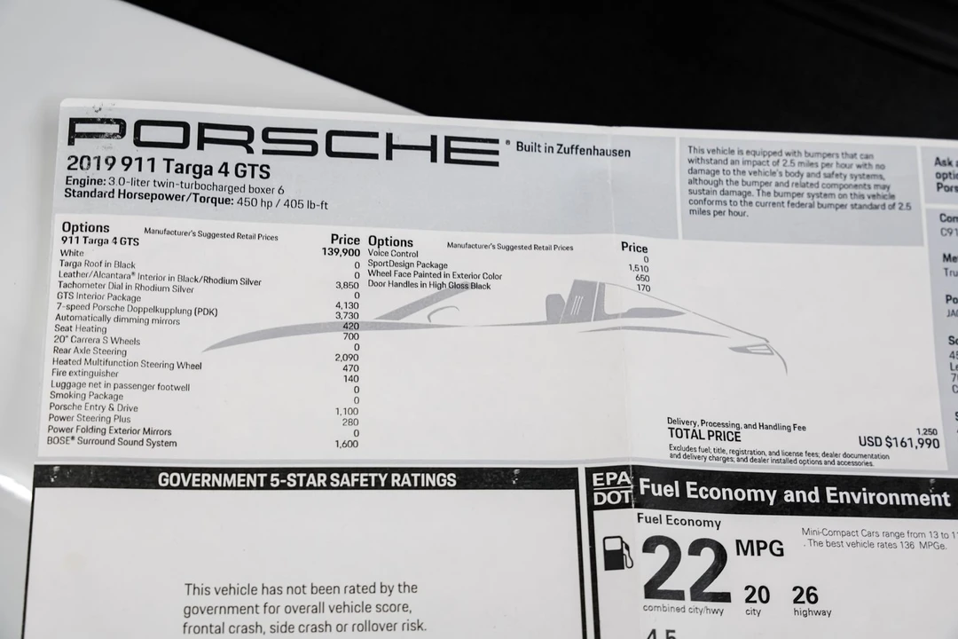 2019 Porsche 991 Targa 4 GTS - Image 2 of 31