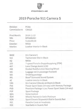 2019 Porsche 991 Carrera S - Image 4 of 6