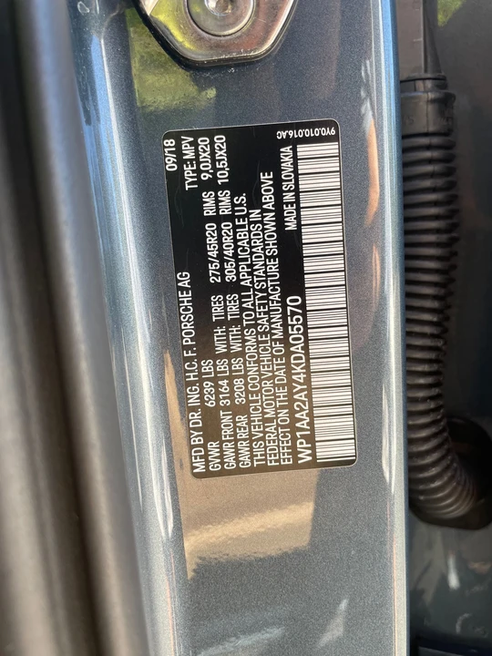 2019 Porsche 9Y0/9Y3 Cayenne - Image 15 of 26
