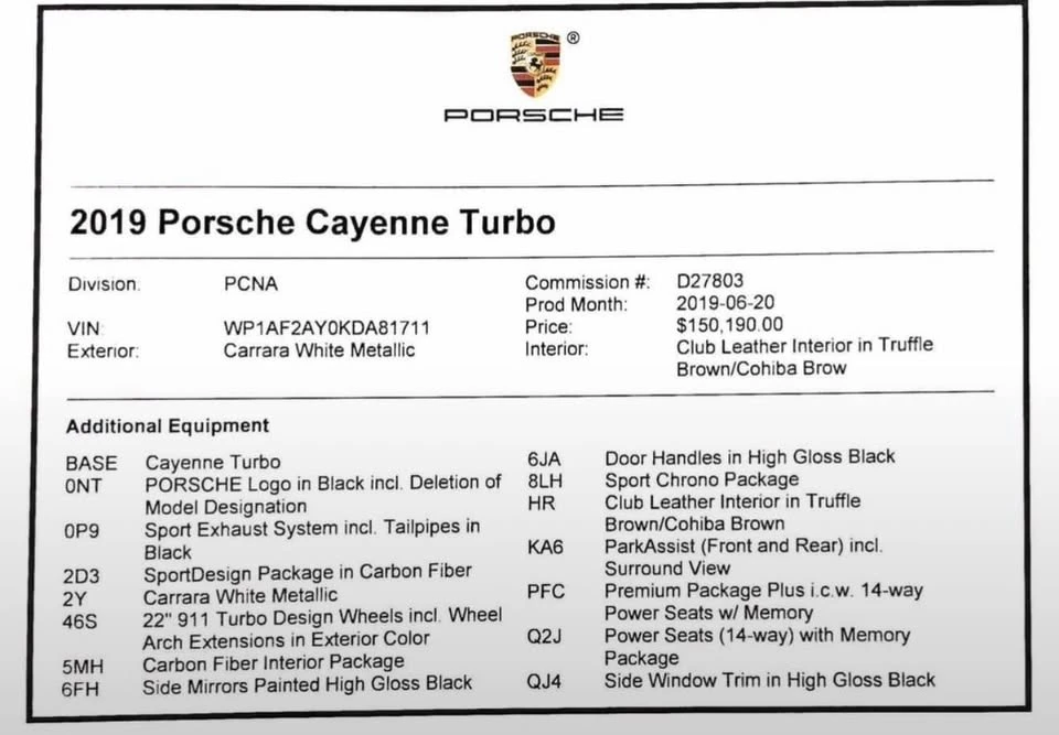 2019 Porsche 9Y0/9Y3 Cayenne - Image 6 of 6