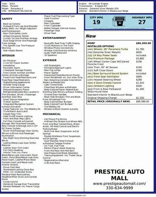 2019 Porsche 971 Panamera - Image 2 of 19