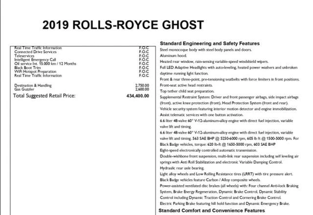 2019 Rolls-Royce Ghost 1st Gen - Image 10 of 31