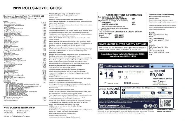 2019 Rolls-Royce Ghost 1st Gen - Image 8 of 21