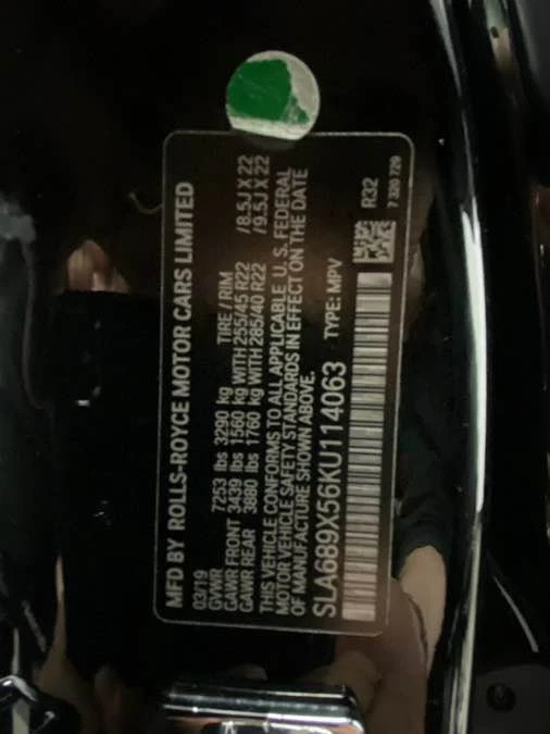 2019 Rolls-Royce Cullinan - Image 18 of 18