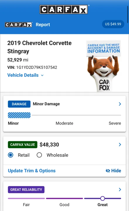 2019 Chevrolet Corvette C7 - Image 3 of 6