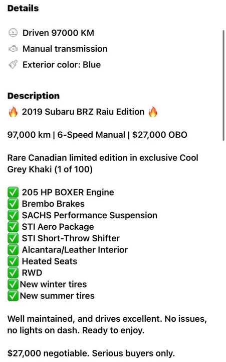 2019 Subaru BRZ 1st Gen - Image 6 of 6
