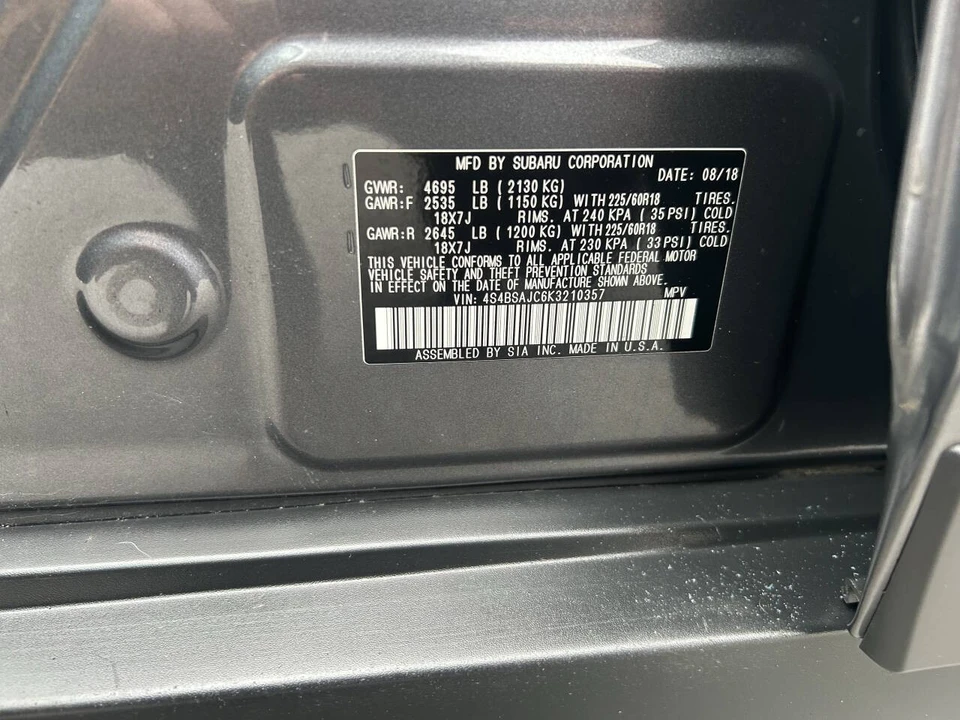 2019 Subaru Outback 5th Gen - Image 12 of 21