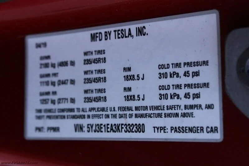 2019 Tesla Model 3 - Image 4 of 19