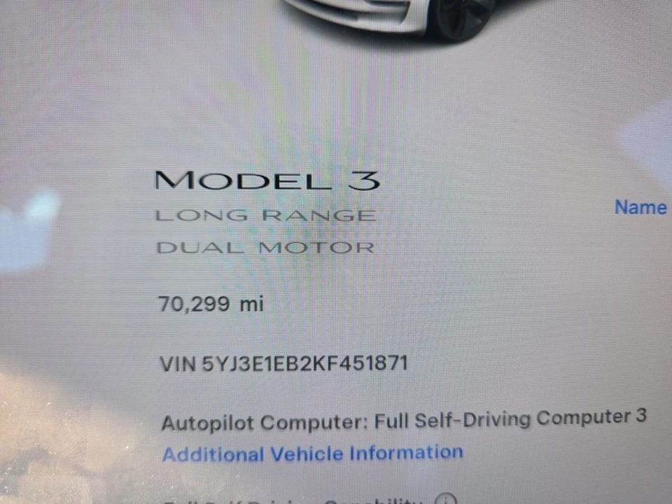 2019 Tesla Model 3 - Image 7 of 7