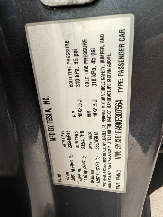 2019 Tesla Model 3 - Image 7 of 17