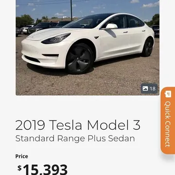 2019 Tesla Model 3 Standard Range Plus