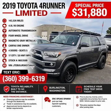 2019 Toyota 4Runner Limited