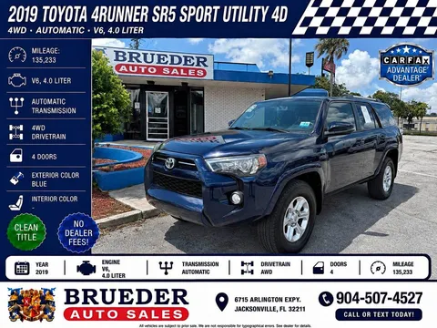 2019 Toyota 4Runner SR5 Sport Utility 4D