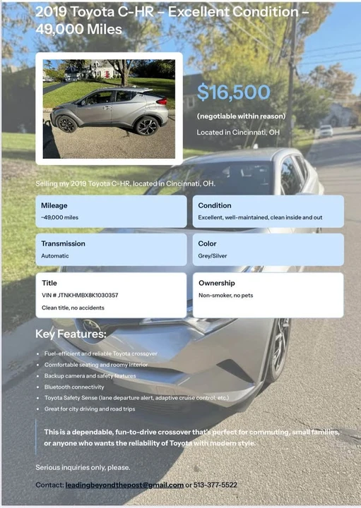 2019 Toyota C-HR - Image 3 of 3