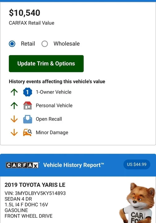 2019 Toyota Yaris - Image 15 of 16