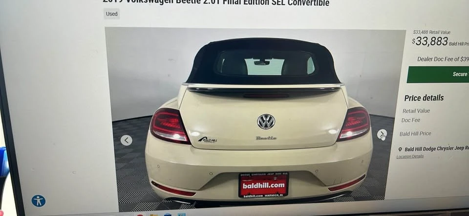 2019 Volkswagen A5 Beetle - Image 6 of 12
