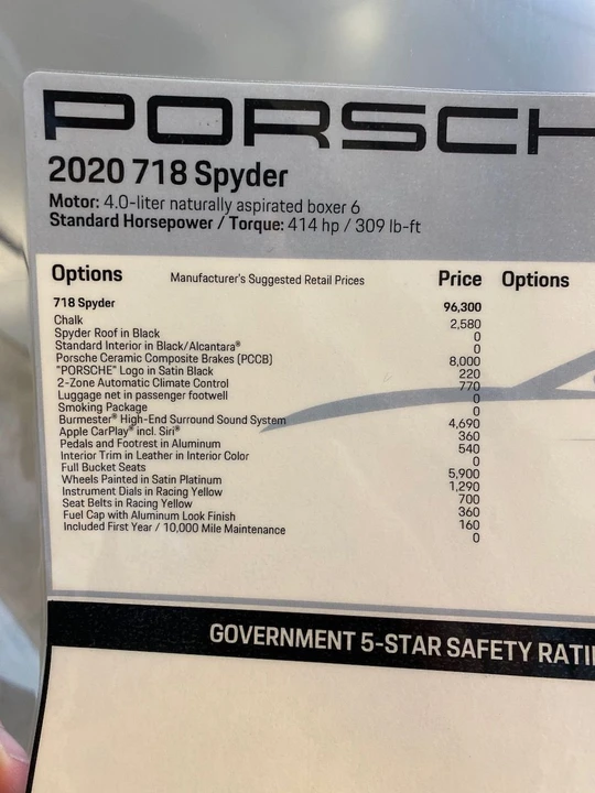 2020 Porsche 718 Boxster Spyder - Image 9 of 10