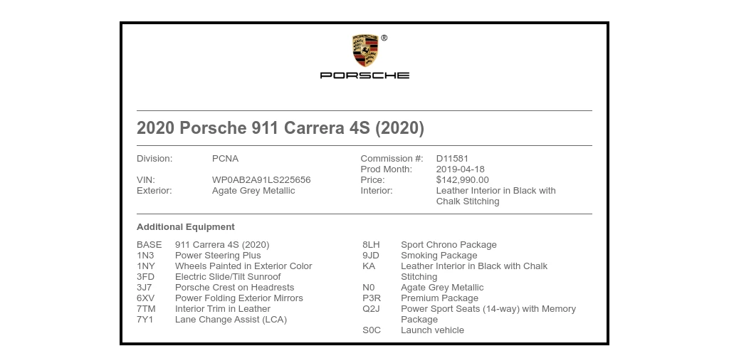 2020 Porsche 992 Carrera 4S - Image 29 of 30