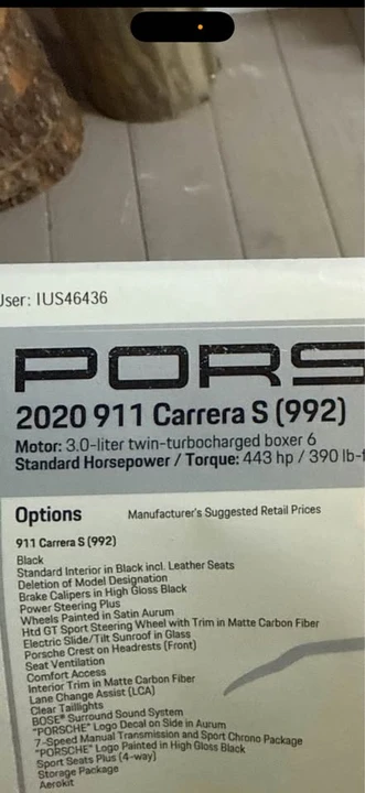 2020 Porsche 992 Carrera S - Image 6 of 6