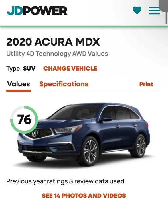 2020 Acura MDX 3rd Gen - Image 8 of 9